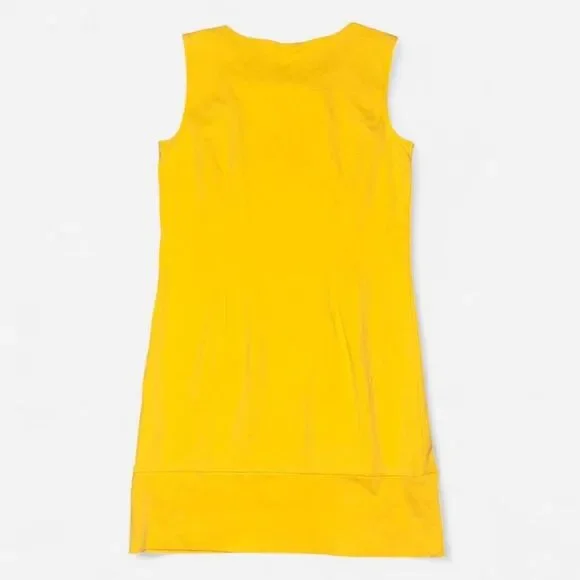 Yellow Cotton Shift Sleeveless Mini Dress from New York & Co. SIZE XS - Picture 6 of 7